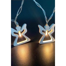 Ahşap Melek Işık Zinciri